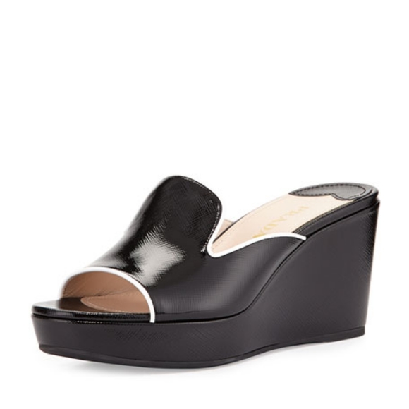 (Size 41) Prada Wedge Slide Sandals - Picture 3 of 6